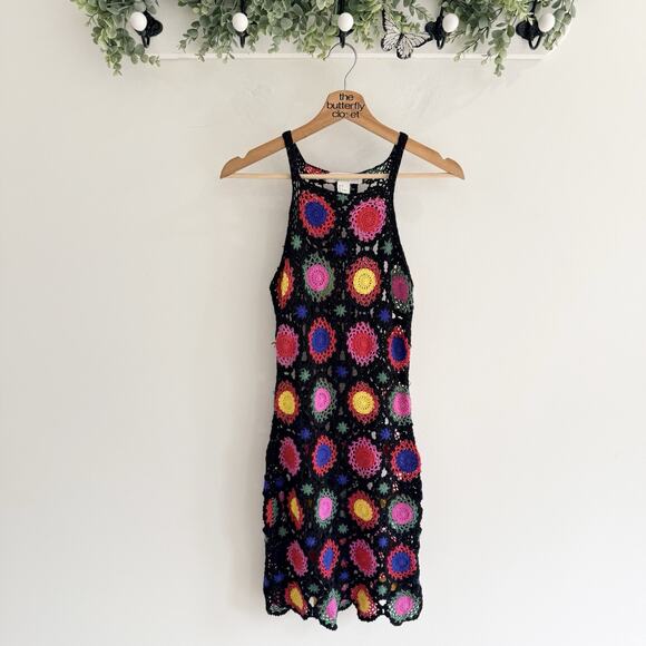H&M Dresses & Skirts - H&M Coachella Collection Multicolored Crochet Dress Size 4 Women's 86983